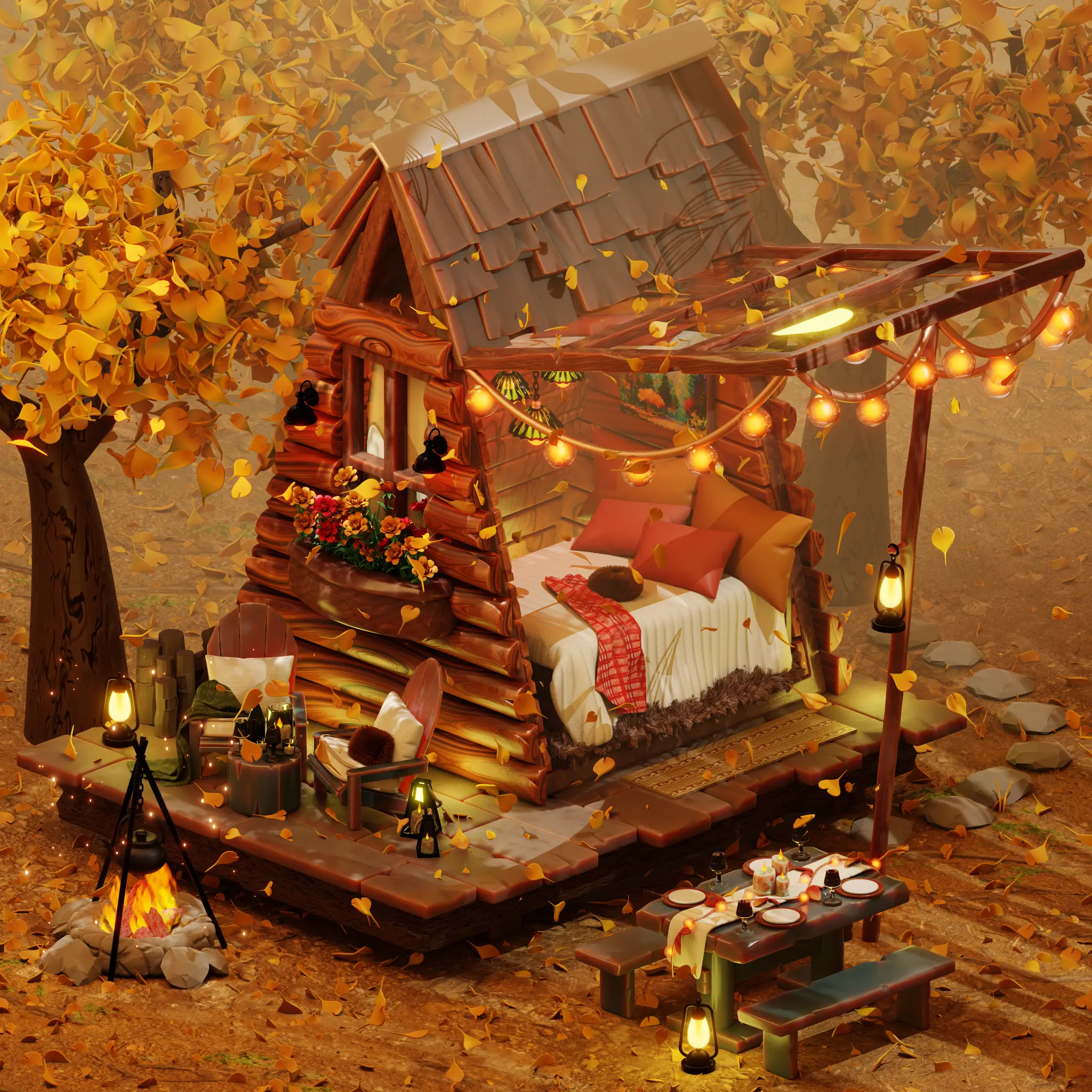 Rugged and Rustic — stylized 3D project cover by Quan Le